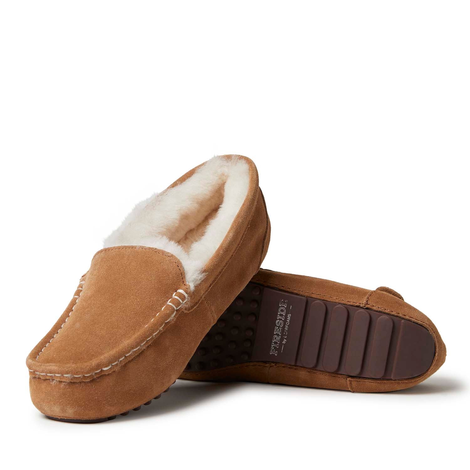 Fireside By Dearfoams Women's Mel Genuine Shearling Moccasin Slipper