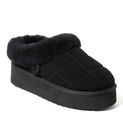 Product Image for Fireside by Dearfoams Women's Bendigo Genuine Shearling Quilted Platform Clog Slipper