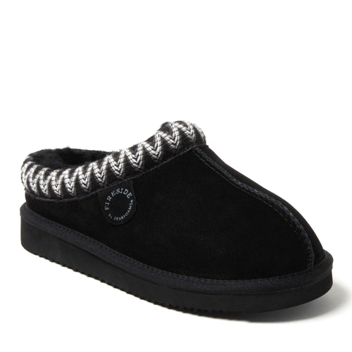 Product Image for Fireside by Dearfoams Women's Greta Genuine Shearling Clog Slipper with Embroidery