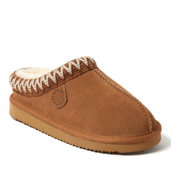 Product Image for Fireside by Dearfoams Women's Greta Genuine Shearling Clog Slipper with Taping