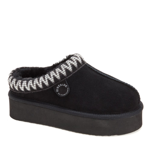 Product Image for Fireside by Dearfoams Women's Queenstown Genuine Shearling Clog With Taping