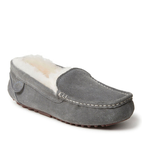 Product Image for Fireside By Dearfoams Women's Mel Genuine Shearling Moccasin Slipper