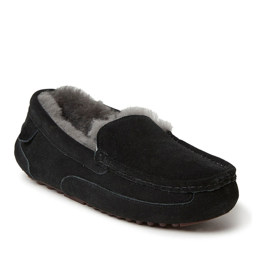 Product Image for Fireside By Dearfoams Men's Melbourne Genuine Shearling Moccasin Slipper
