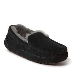 Product Image for Fireside By Dearfoams Men's Melbourne Genuine Shearling Moccasin Slipper