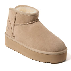 Product Image for Fireside by Dearfoams Women's Kingston Genuine Shearling Platform Bootie