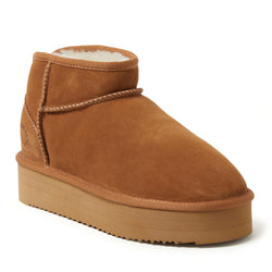 Product Image for Fireside by Dearfoams Women's Kingston Genuine Shearling Platform Bootie