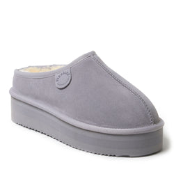 Product Image for Fireside by Dearfoams Women's Queenstown Genuine Shearling Platform Clog Slipper