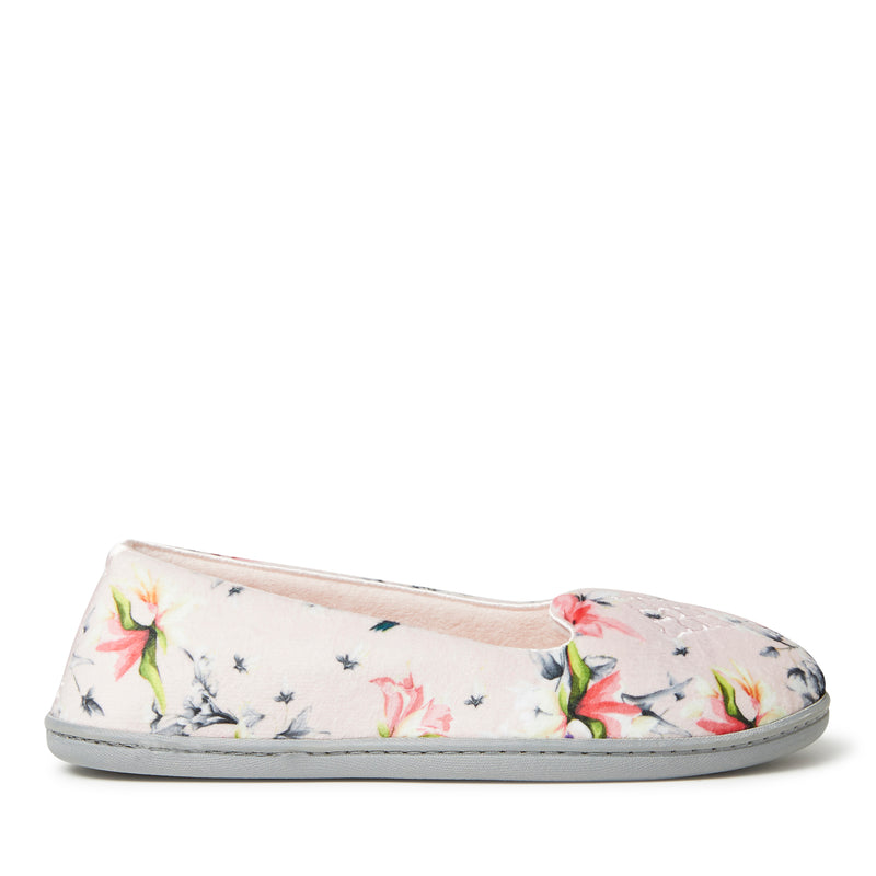 Dearfoams Womens Rebecca Microfiber Velour Closed Back House Slipper