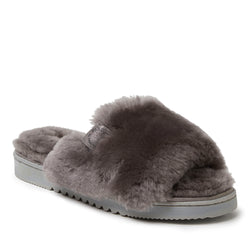 Product Image for Fireside by Dearfoams Women's Cairns Genuine Shearling Fuzzy Slide Slipper