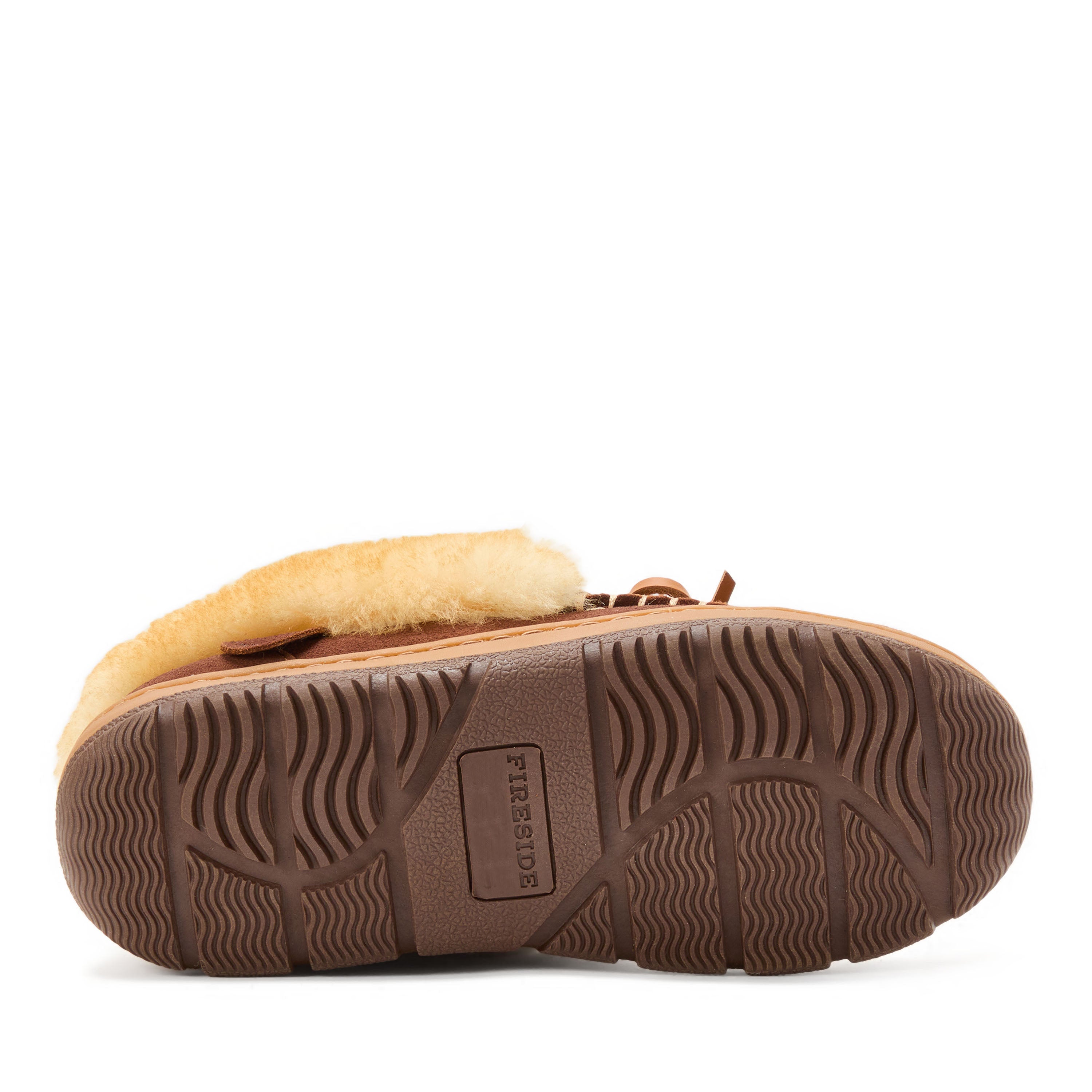 Fireside by Dearfoams Women's Gladstone Genuine Shearling Moccasin with Stitching